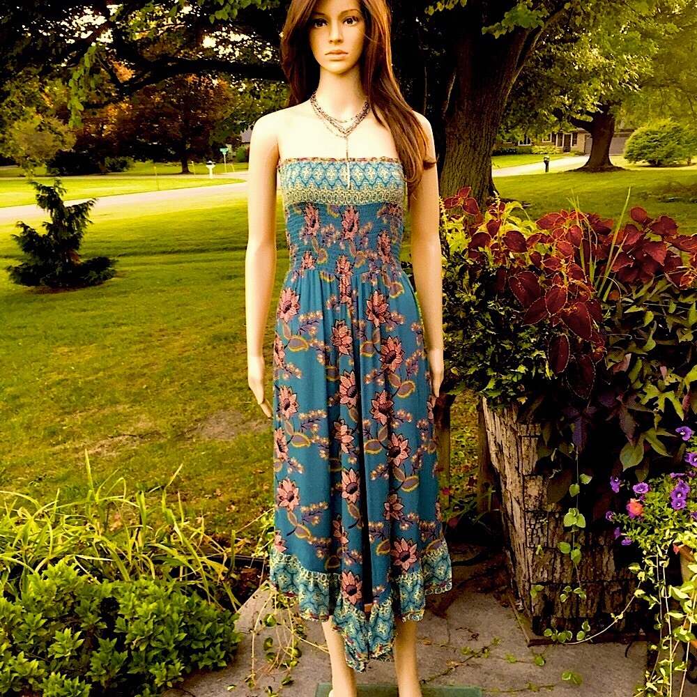 Sale SMOCK TOP with WIDE LEG JUMPSUIT - Picture 8 of 8